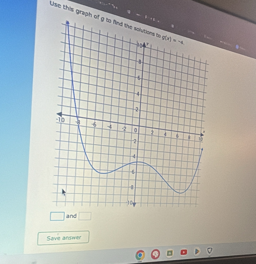 Use this graph of
and □
Save answer