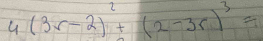 4(3r-2)^2+(2-3r)^3=