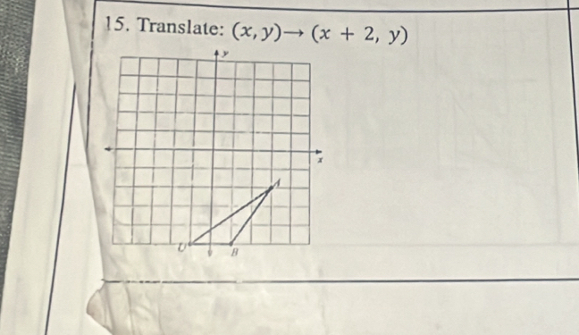 Translate: (x,y)to (x+2,y)