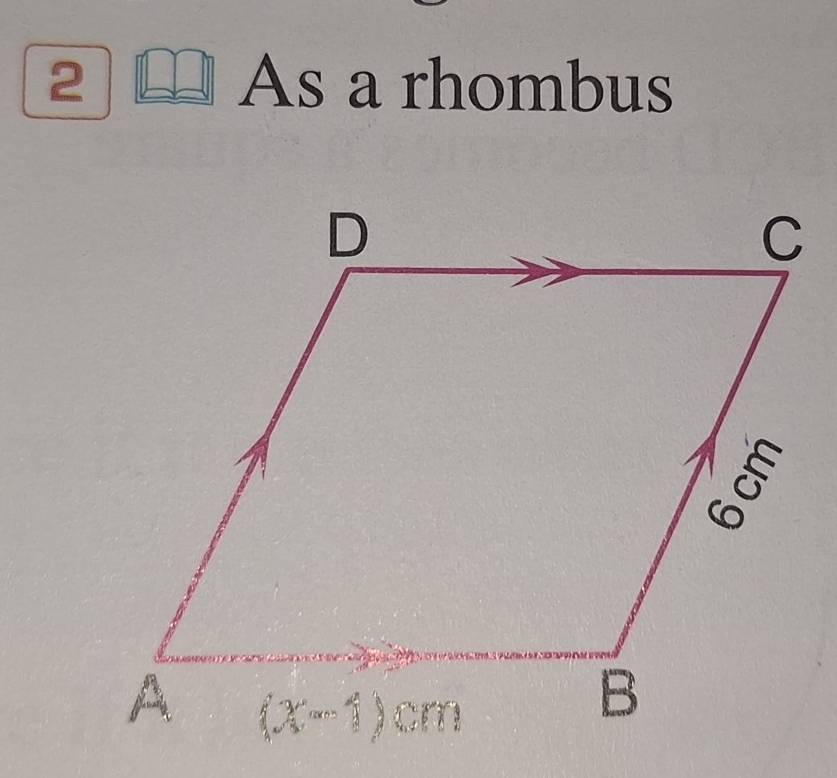 As a rhombus