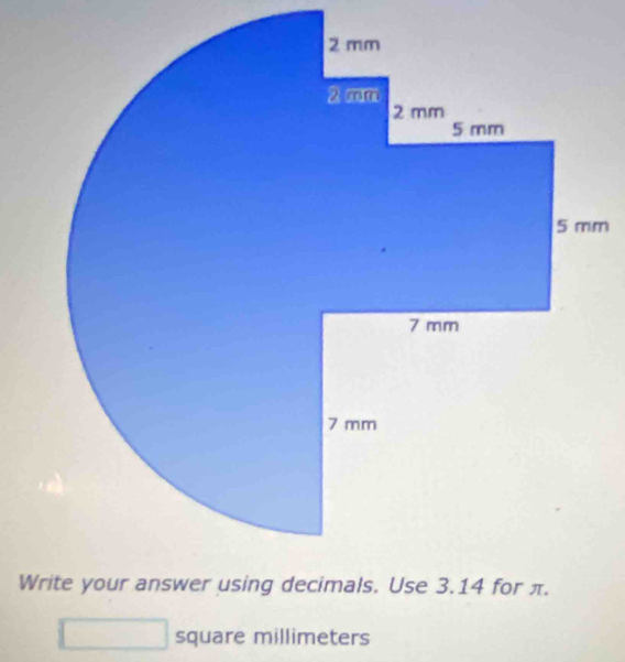 ∴ square millimeters