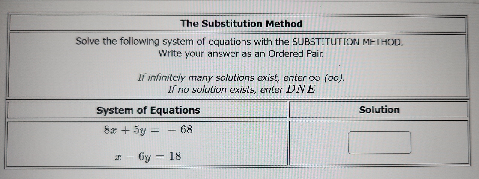 The Substitution Method