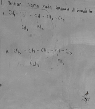 Benkan nama pada snyawa di bawah in 
A. CH_3-=-1-CH-CH_2-CH_3-CH_2
b. CH_3-CH-CH_2-CH-C_2H_3=C_2H_3
us