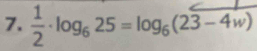  1/2 · log _625=log _6(2overline 3-4w)