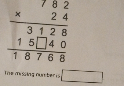 The missing number is □ .