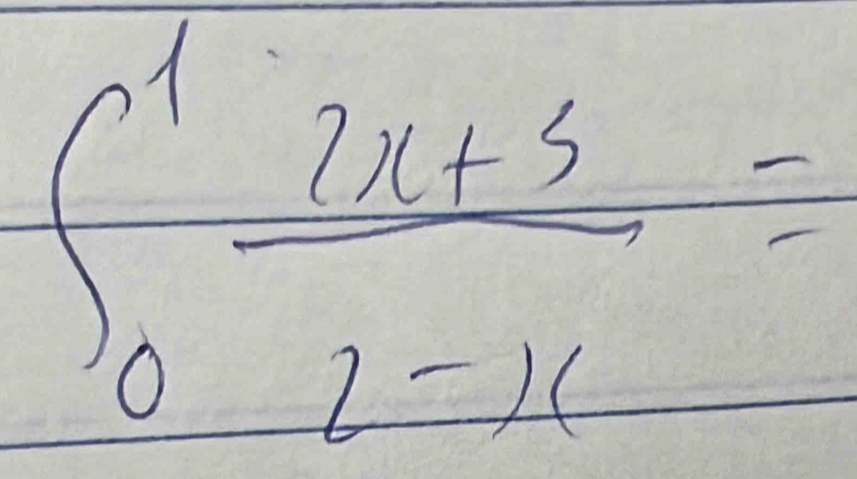 ∈t _0^(1frac 2x+3)2-x=