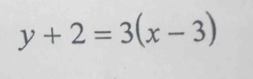 y+2=3(x-3)