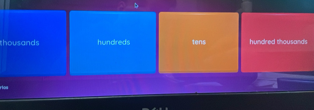 thousands hundreds tens hundred thousands
rios