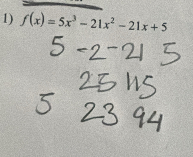 f(x)=5x^3-21x^2-21x+5