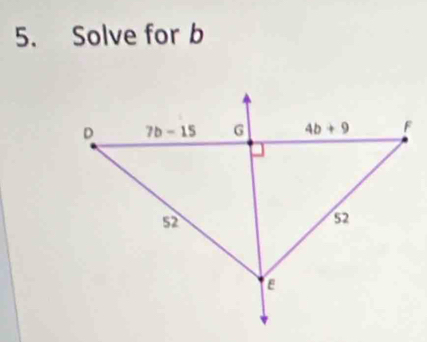 Solve for b