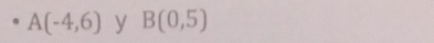 A(-4,6) y B(0,5)