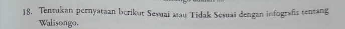 Tentukan pernyataan berikut Sesuai atau Tidak Sesuai dengan infografis tentang 
Walisongo.