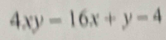 4xy-16x+y-4