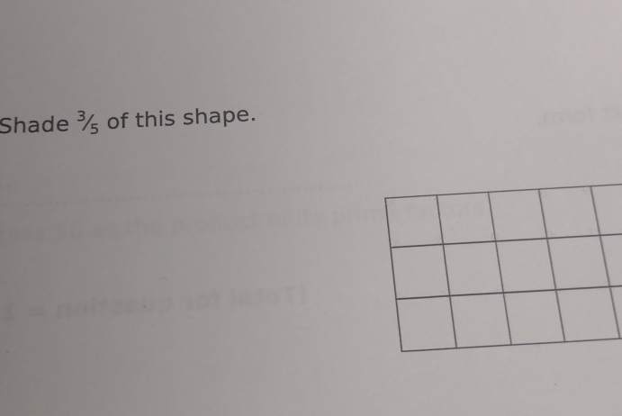 Shade ½ of this shape.