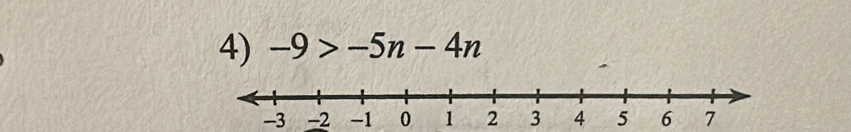 -9>-5n-4n
-3 -2 -1