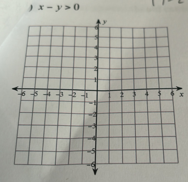 ) x-y>0
x