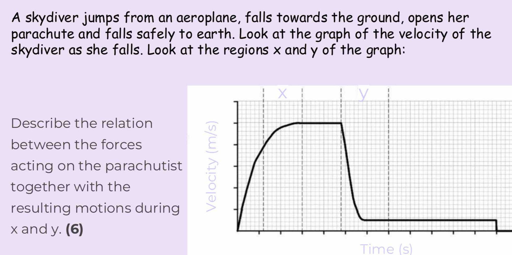 Solved: A skydiver jumps from an aeroplane, falls towards the ground ...