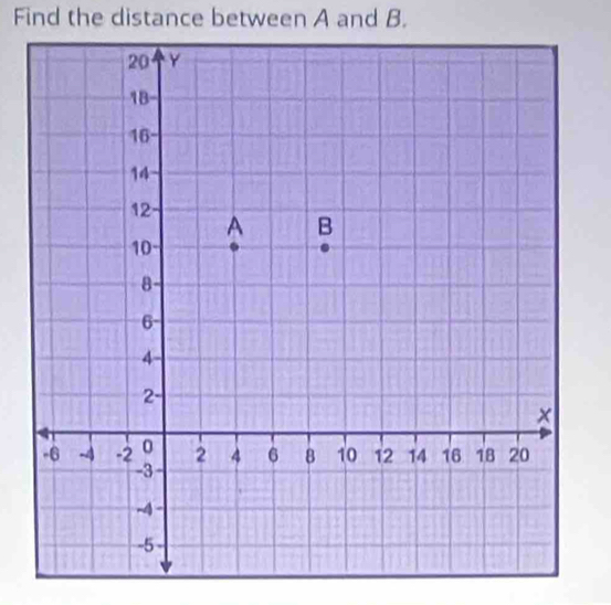 Find the distance between A and B.