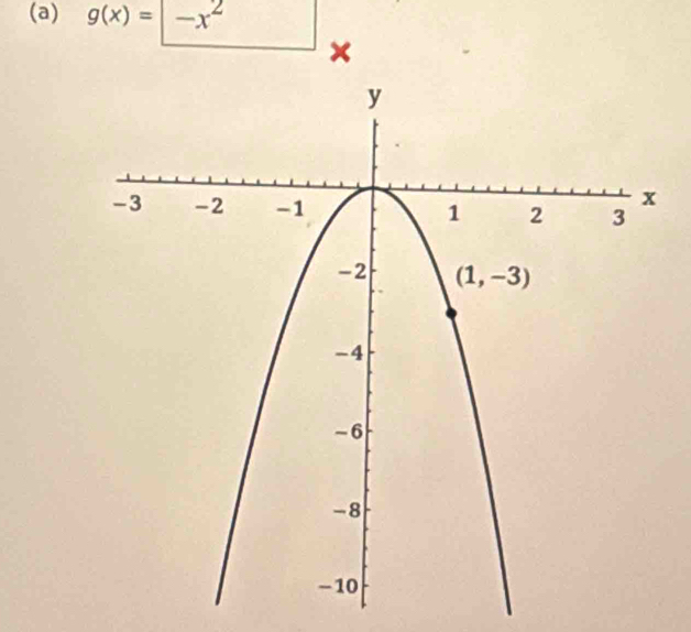 g(x)=-x^2 ×