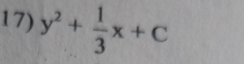 y^2+ 1/3 x+C