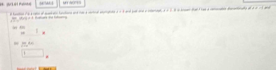 Solved: (9/3.63 Pointo) GETAILS MY NOTES l function f s a reso of ...