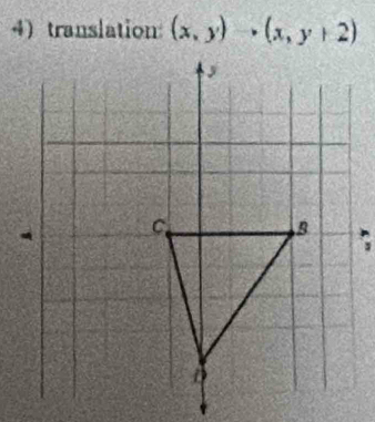 translation (x,y)to (x,y+2)