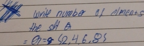 write number of elments 
the slf 
= 3=8,4,6,85