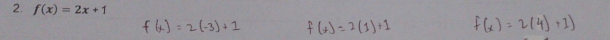 f(x)=2x+1