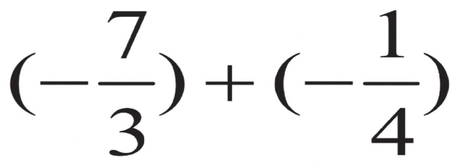 (- 7/3 )+(- 1/4 )