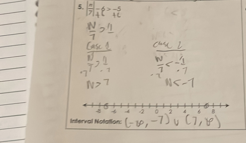 - − 6 > −5
Interval Notation: