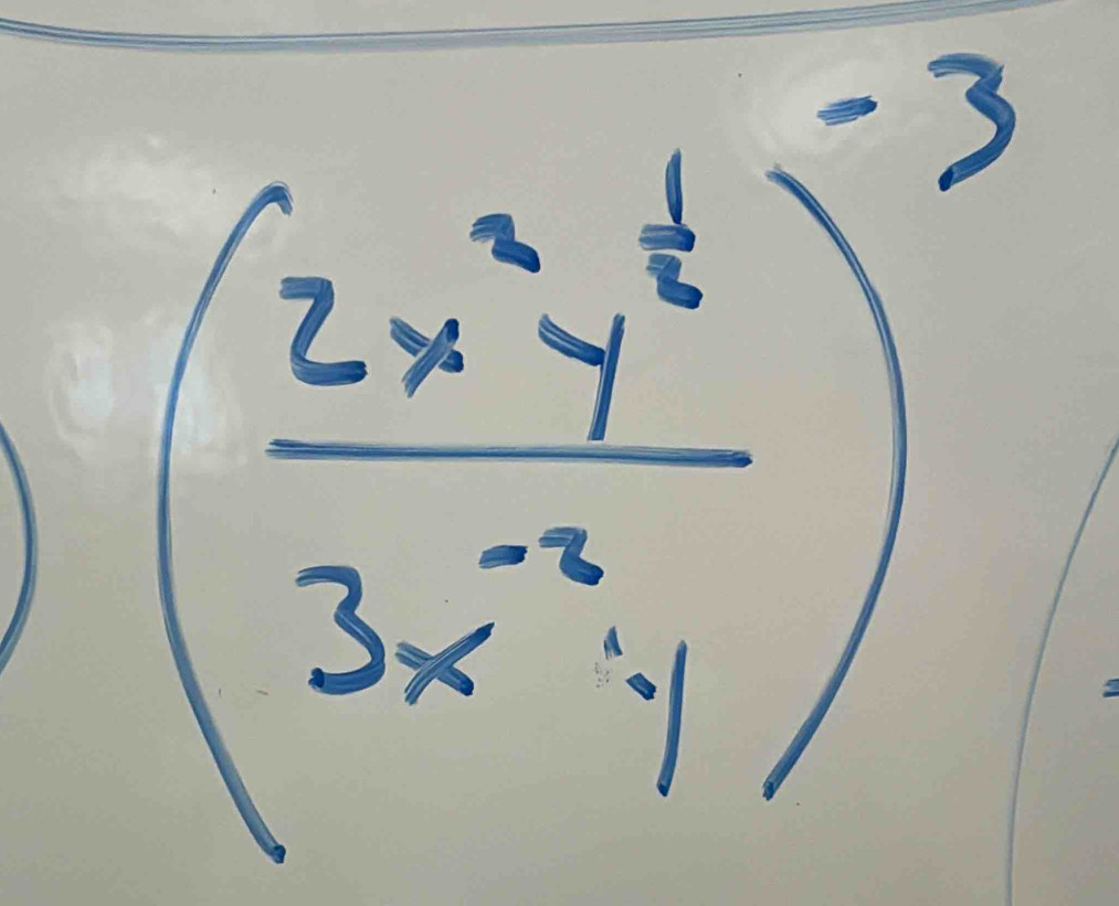 (frac 2x^2y^(frac 1)23x^(-2)y)^-3