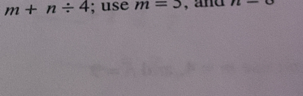 m+n/ 4; use m=5 , and IL-0