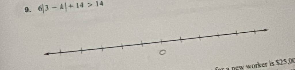 6|3-k|+14>14
for a new worker is $25,00