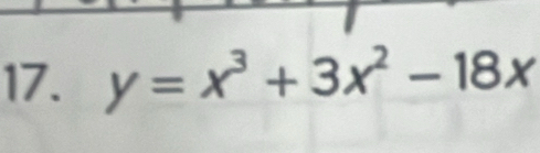 y=x^3+3x^2-18x