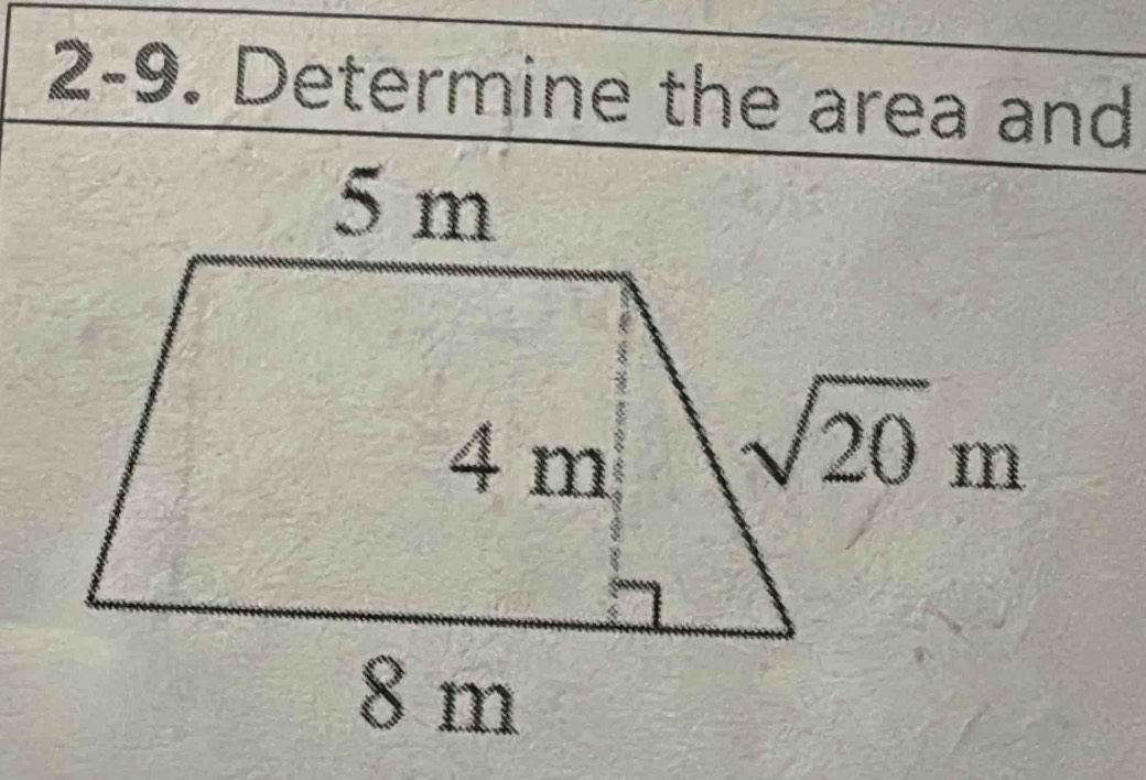 2-9. Determine the area and