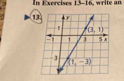 In Exercises 13-16, write an
1