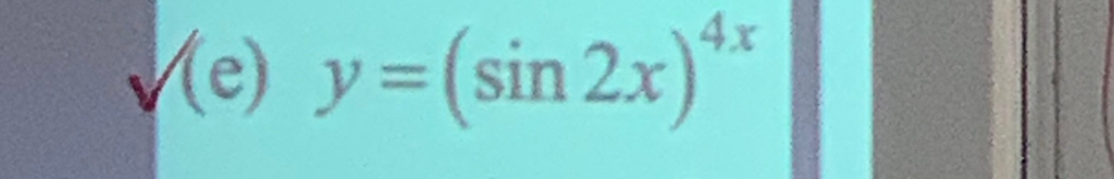 y=(sin 2x)^4x