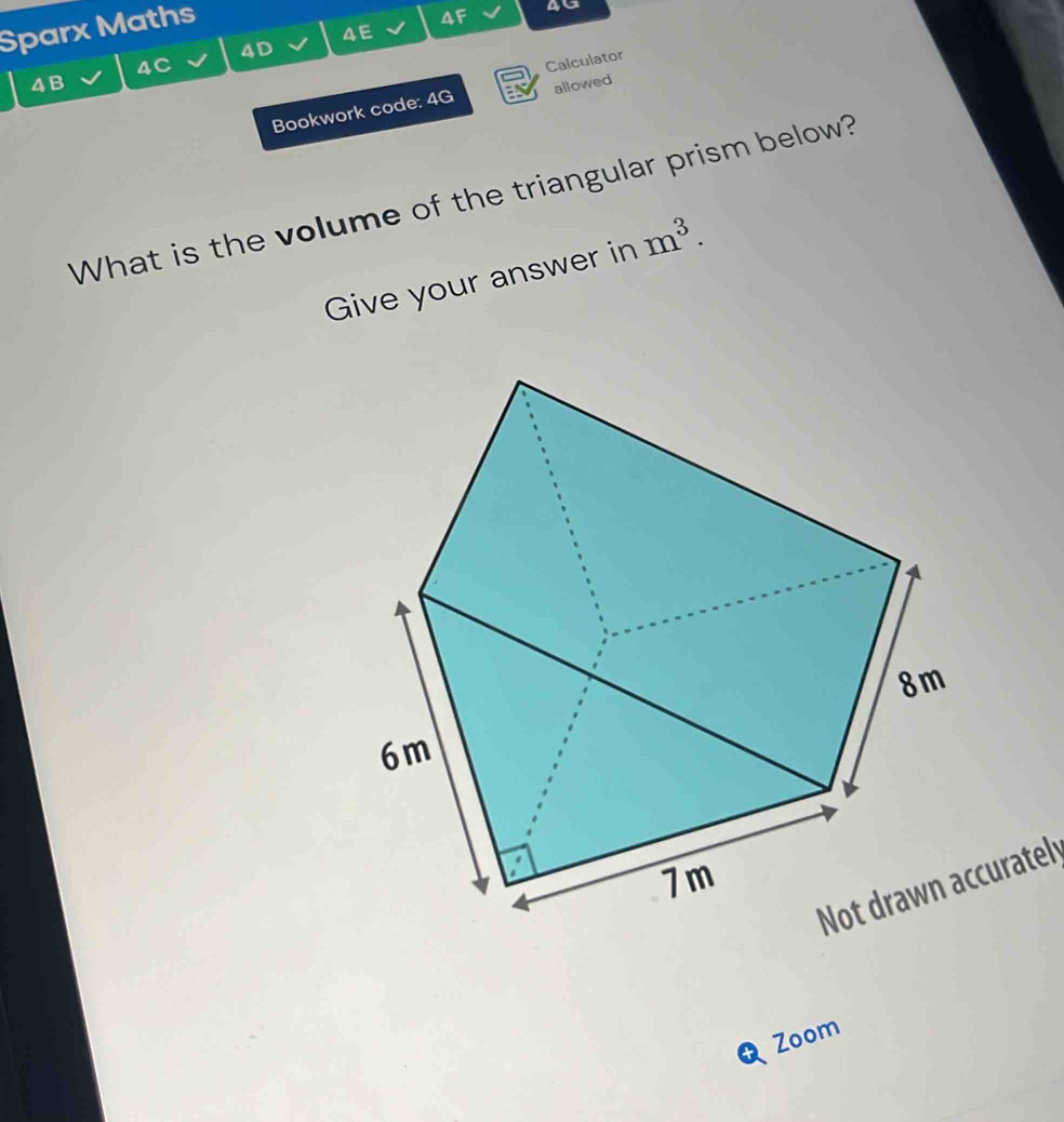 Solved: Sparx Maths 4F 40 4E 4D 4C Calculator 4B allowed Bookwork code ...