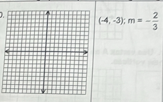 (-4,-3); m=- 2/3 