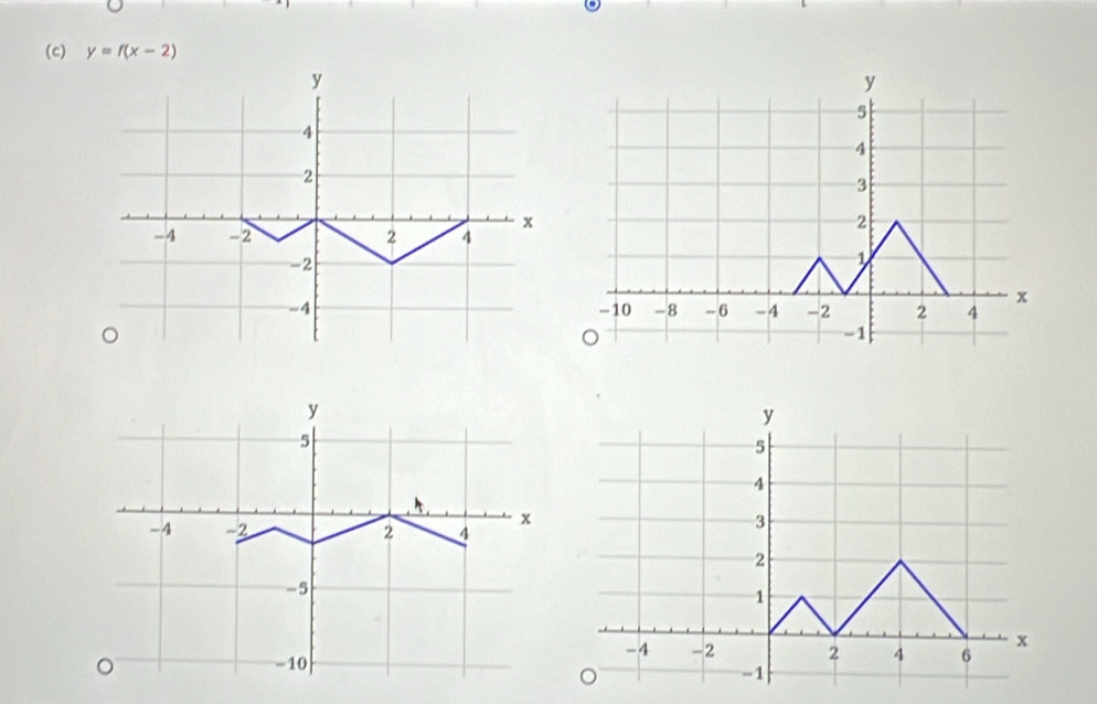 y=f(x-2)