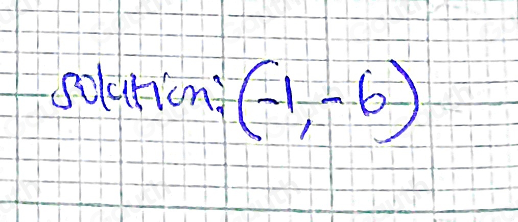 solution: (-1,-6)