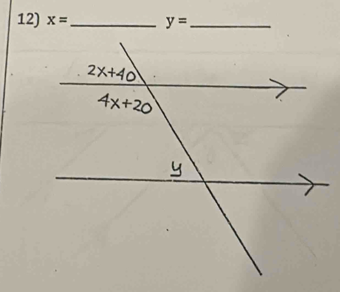 x= _  y= _