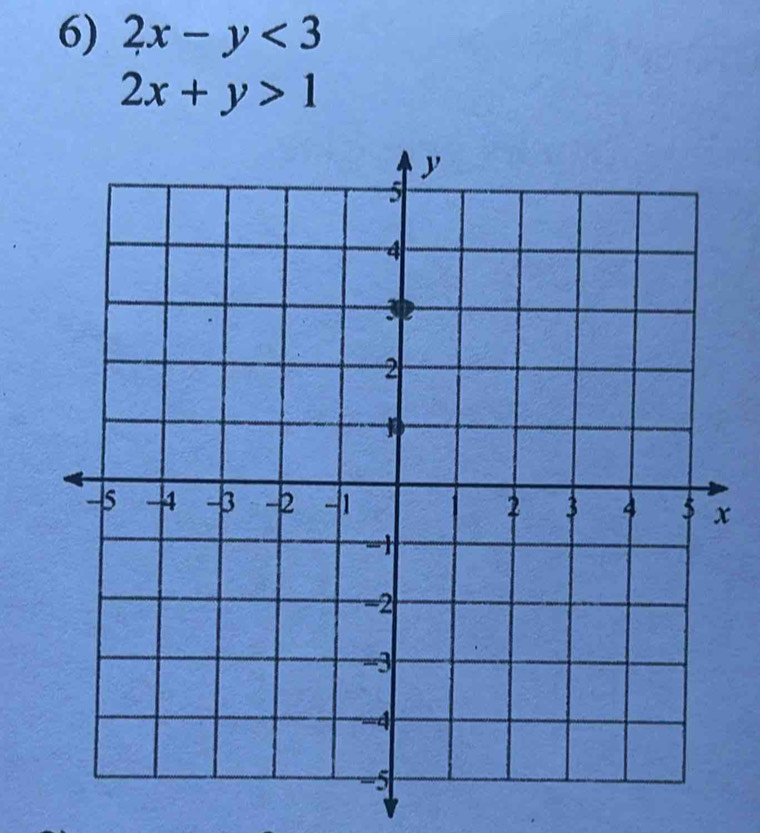 2x-y<3</tex>
2x+y>1
x