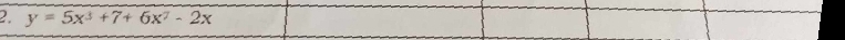 y=5x^3+7+6x^7-2x
