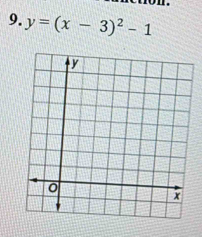 y=(x-3)^2-1