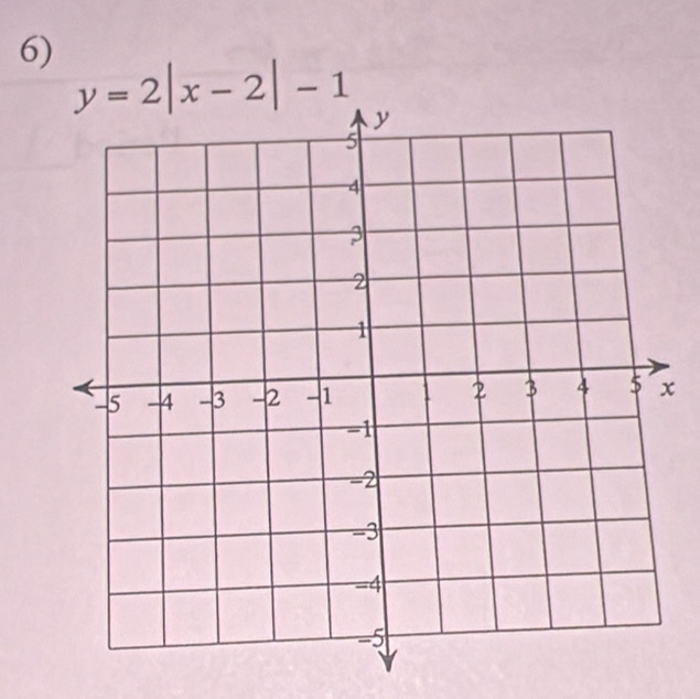 y=2|x-2|-1
x