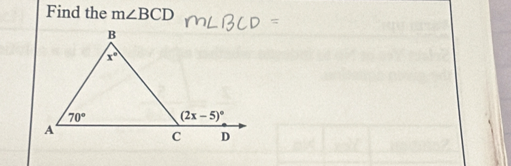 Find the m∠ BCD