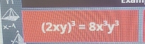 x-1 (2xy)^3=8x^3y^3