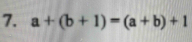 a+(b+1)=(a+b)+1