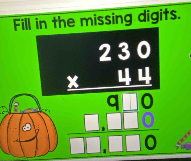 Fill in the missing digits. 
beginarrayr 236 * 1114endarray 8 3 _ 8_ 111110endarray 
d= 1/2  1/2 = □ /□  